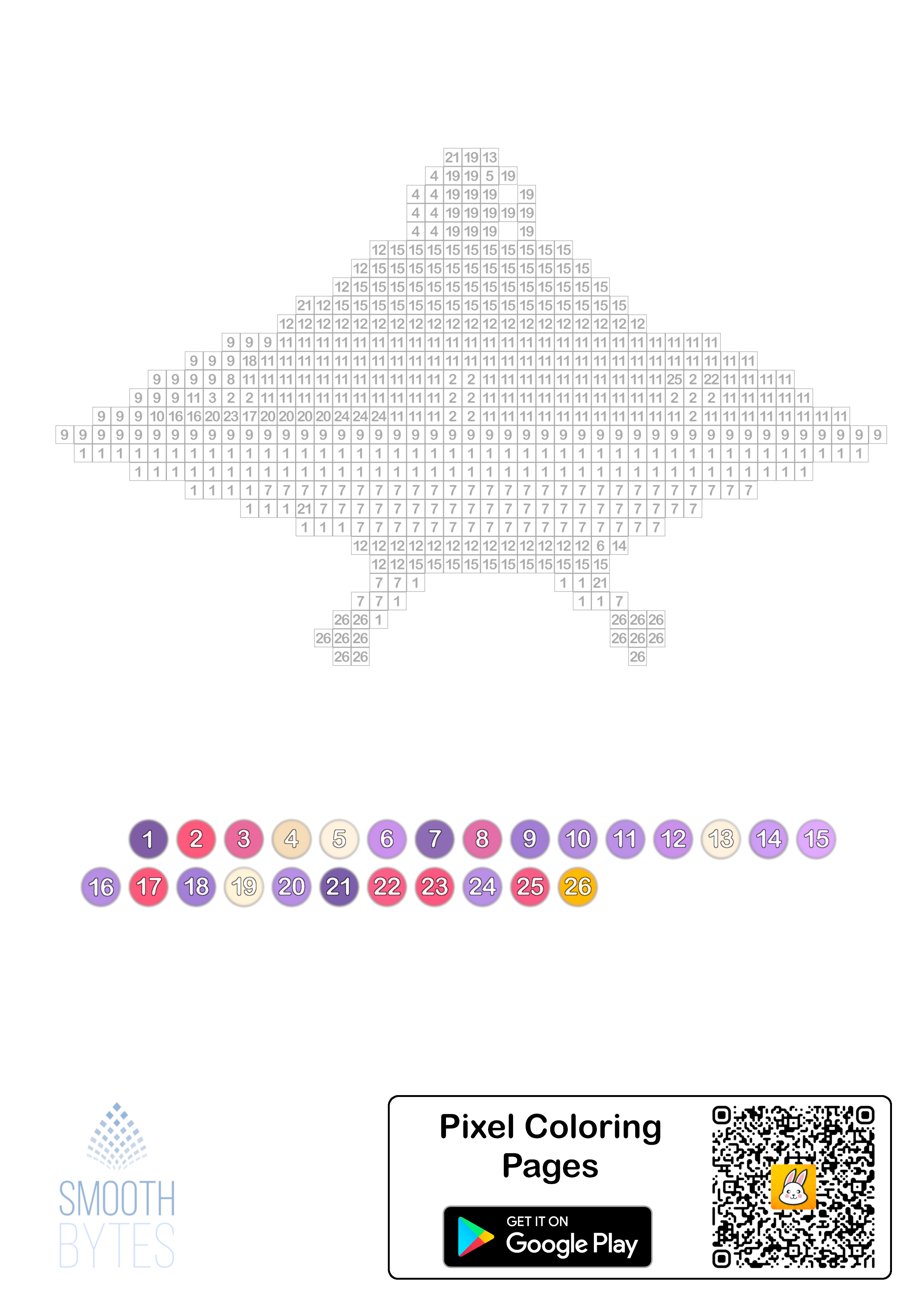 Pixel Coloring Pages - Smooth Bytes